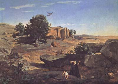 Jean Baptiste Camille  Corot Agar dans le desert (mk11) Germany oil painting art